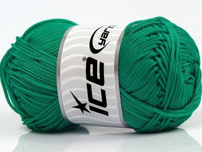 Lot of 4 x 100gr Skeins Ice Yarns MACRAME CORD Yarn Emerald Green