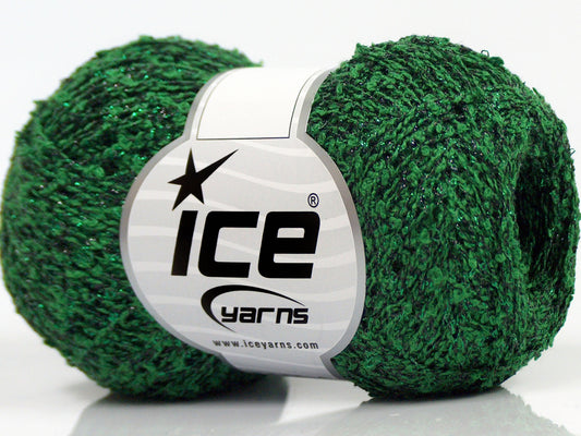 Lot of 8 Skeins Ice Yarns SALE METALLIC (70% Cotton) Yarn Green Black