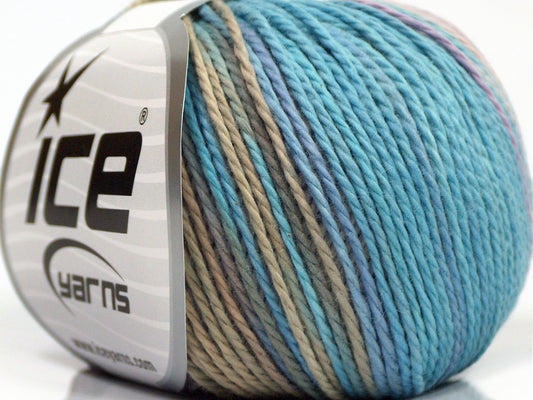 Lot of 8 Skeins Ice Yarns SALE SUMMER (100% Cotton) Yarn Lilac Shades Blue Shades Camel