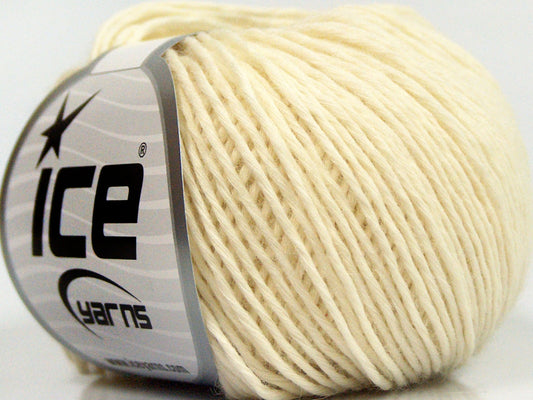 Lot of 8 Skeins Ice Yarns SALE WINTER (50% Wool) Hand Knitting Yarn Cream