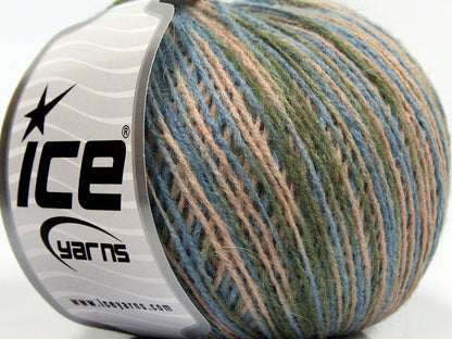 Lot of 8 Skeins Ice Yarns SALE WINTER (50% Wool) Yarn Blue Green Powder Pink