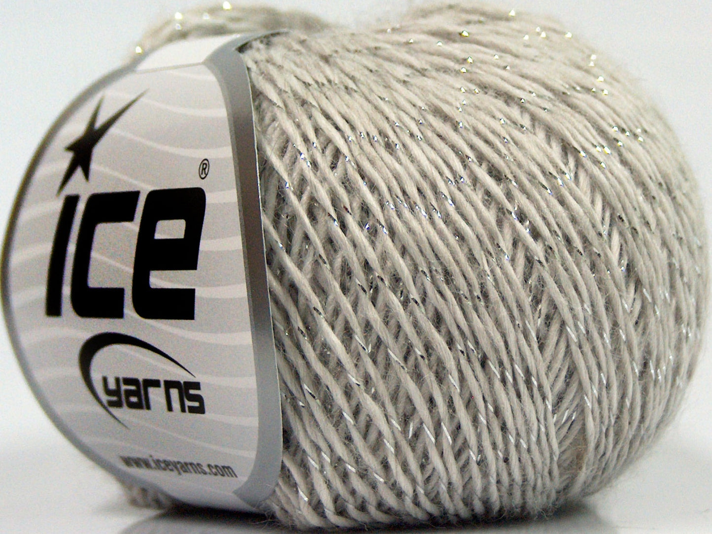 Lot of 8 Skeins Ice Yarns SALE WINTER (30% Wool) Yarn Light Grey Silver
