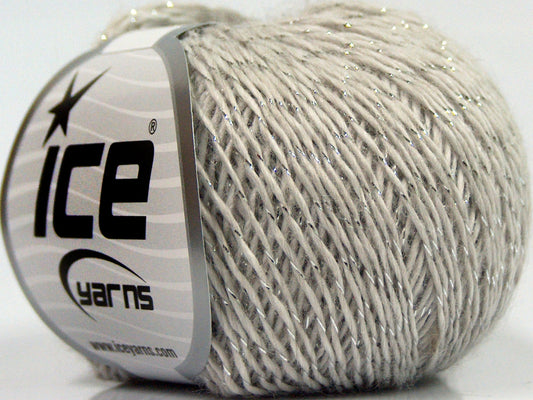 Lot of 8 Skeins Ice Yarns SALE WINTER (30% Wool) Yarn Light Grey Silver