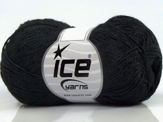Lot of 8 Skeins Ice Yarns SUMMER FINE (67% Cotton 33% Viscose) Yarn Black