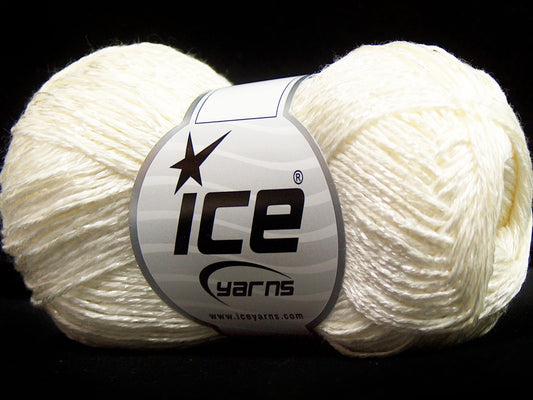 Lot of 8 Skeins Ice Yarns SUMMER FINE (67% Cotton 33% Viscose) Yarn Ecru