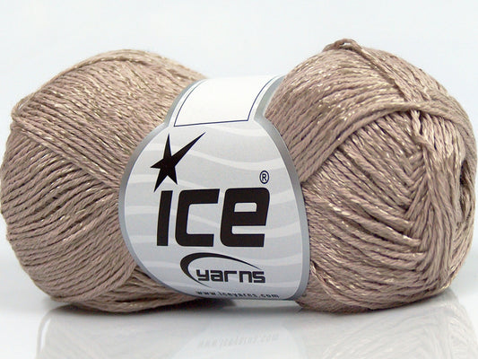 Lot of 8 Skeins Ice Yarns SUMMER FINE (67% Cotton 33% Viscose) Yarn Light Camel