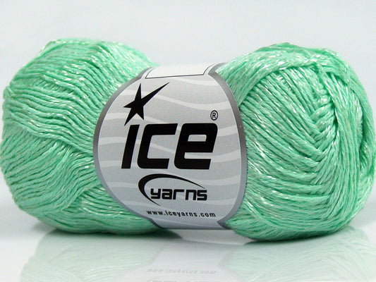 Lot of 8 Skeins Ice Yarns SUMMER FINE (67% Cotton 33% Viscose) Yarn Mint Green