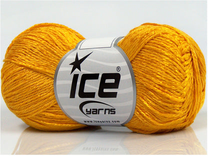 Lot of 8 Skeins Ice Yarns SUMMER FINE (67% Cotton 33% Viscose) Yarn Gold