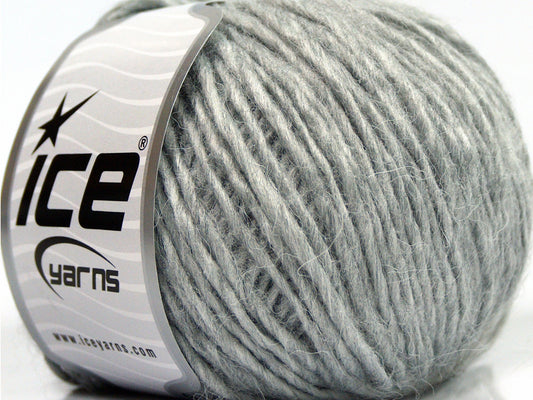 Lot of 8 Skeins Ice Yarns SALE WINTER (12% Wool) Hand Knitting Yarn Light Grey