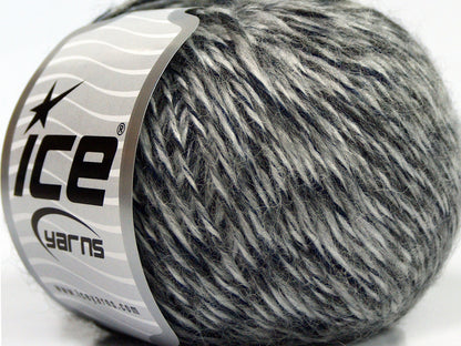 Lot of 8 Skeins Ice Yarns SALE WINTER (30% Wool) Yarn Black Grey Shades