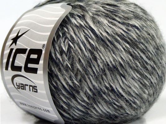 Lot of 8 Skeins Ice Yarns SALE WINTER (30% Wool) Yarn Black Grey Shades