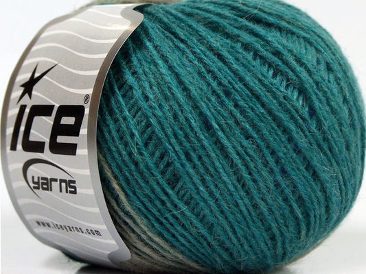 Lot of 8 Skeins Ice Yarns SALE WINTER (25% Wool) Yarn Blue Shades Turquoise Camel beige