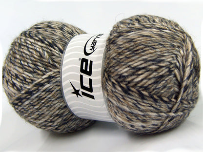 Lot of 2 x 150gr Skeins Ice Yarns HARMONY ALPACA (19% Alpaca 10% Wool) Yarn Navy Camel Grey