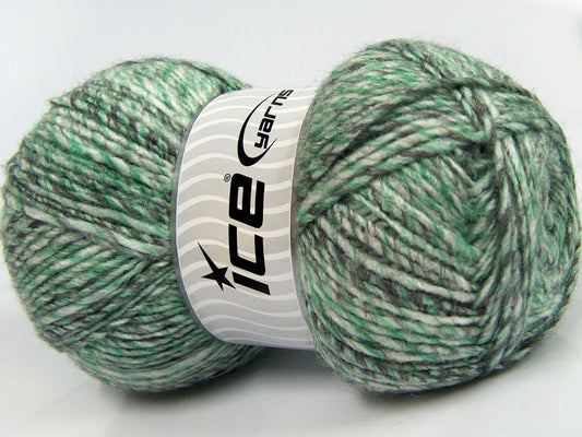 Lot of 2 x 150gr Skeins Ice Yarns HARMONY ALPACA (19% Alpaca 10% Wool) Yarn Grey Shades Green