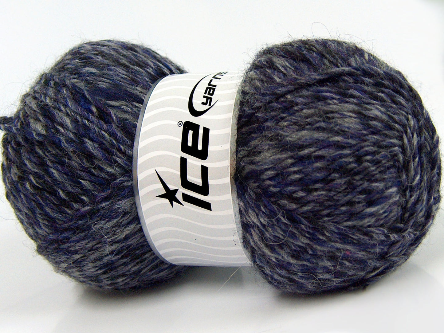 Lot of 2 x 150gr Skeins Ice Yarns HARMONY ALPACA (19% Alpaca 10% Wool) Yarn Black Purple Grey