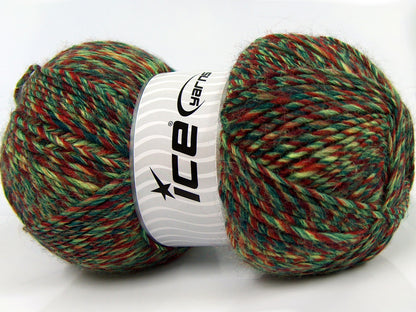 Lot of 2 x 150gr Skeins Ice Yarns HARMONY ALPACA (19% Alpaca 10% Wool) Yarn Green Shades Copper