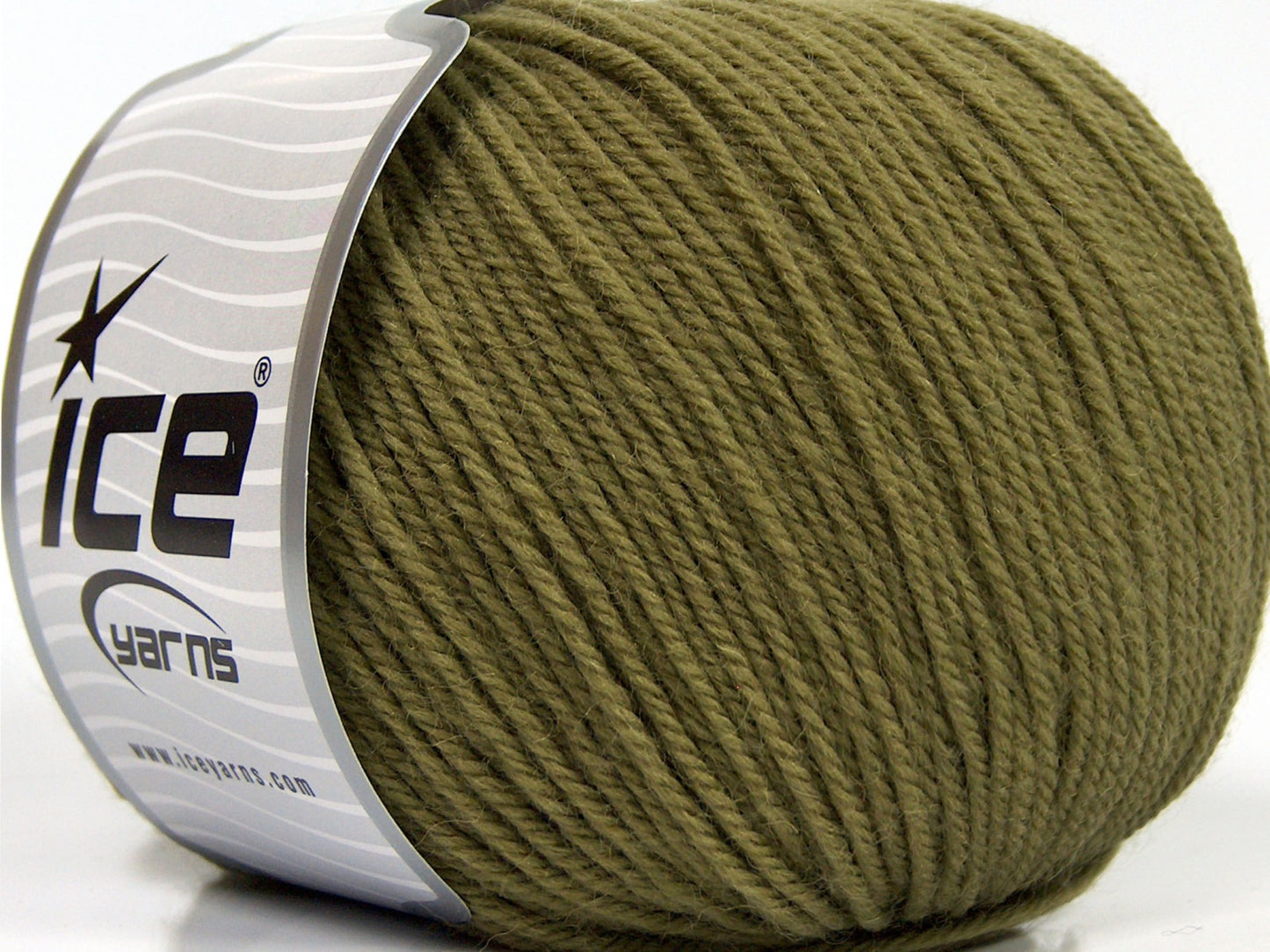 Lot of 3 x 100gr Skeins Ice Yarns SUPERWASH MERINO WOOL Yarn Olive Green