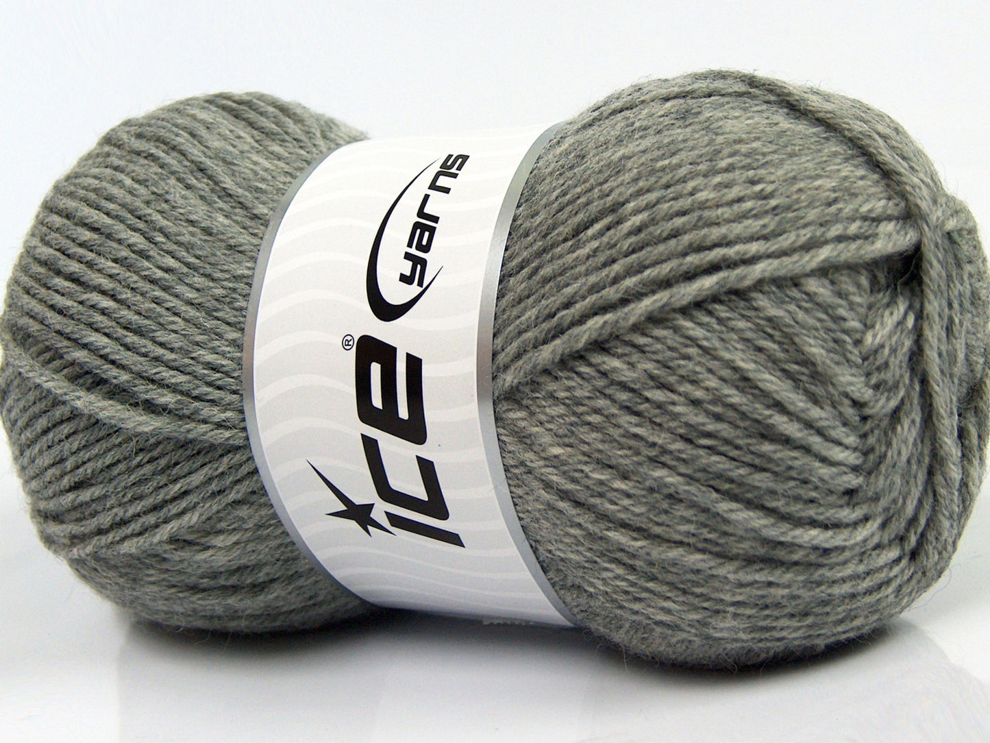 Lot of 3 x 100gr Skeins Ice Yarns SUPERWASH MERINO WOOL Yarn Grey Melange