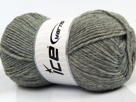 Lot of 3 x 100gr Skeins Ice Yarns SUPERWASH MERINO WOOL Yarn Grey Melange