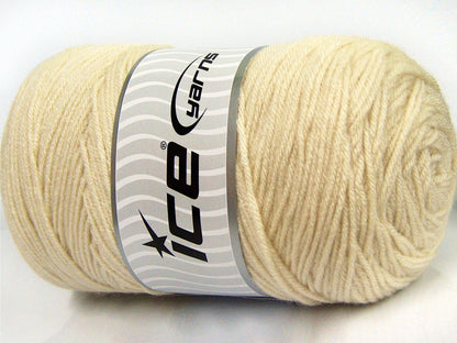 400 gr ICE YARNS SAVER 400 Hand Knitting Yarn Dark Cream