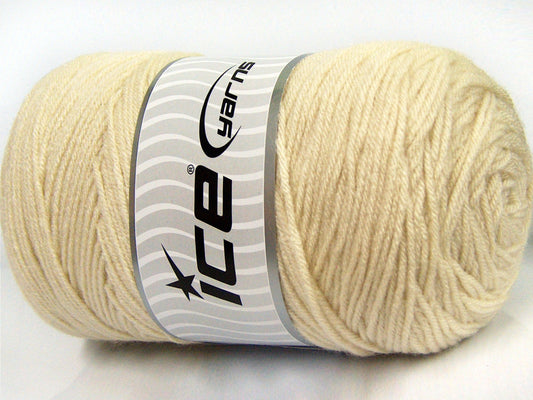 400 gr ICE YARNS SAVER 400 Hand Knitting Yarn Dark Cream
