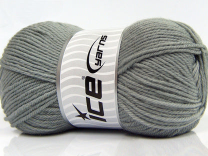 Lot of 3 x 100gr Skeins Ice Yarns SUPERWASH MERINO WOOL (100% Superwash Merino Wool) Yarn Grey