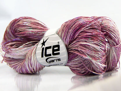 Lot of 3 x 100gr Skeins Ice Yarns SPRAY PAINT (40% Cotton) Yarn Pink Shades Purple