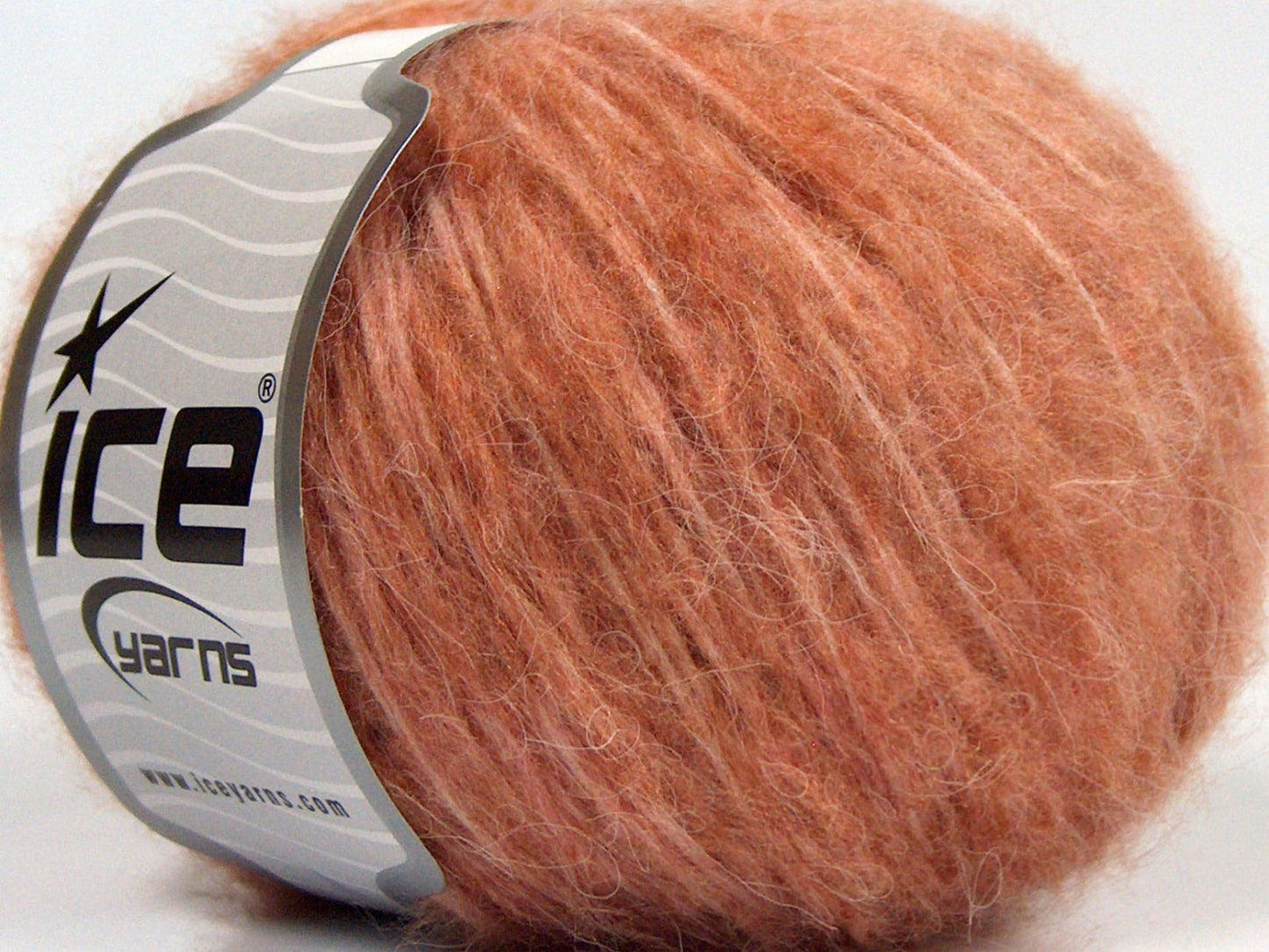 Lot of 8 Skeins Ice Yarns FLEECY WOOL (22% Wool) Yarn Salmon Shades