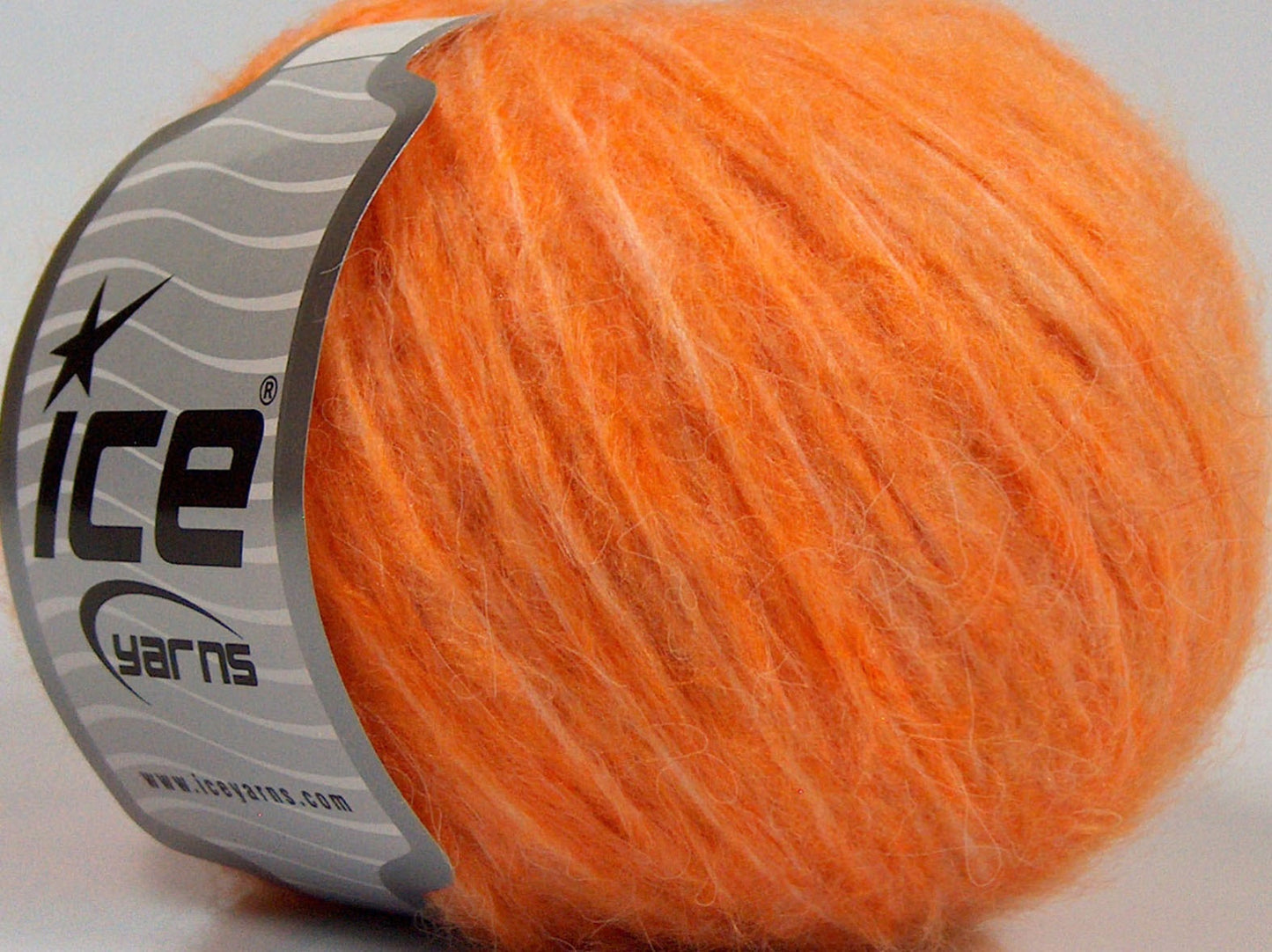 Lot of 8 Skeins Ice Yarns FLEECY WOOL (22% Wool) Yarn Light Orange