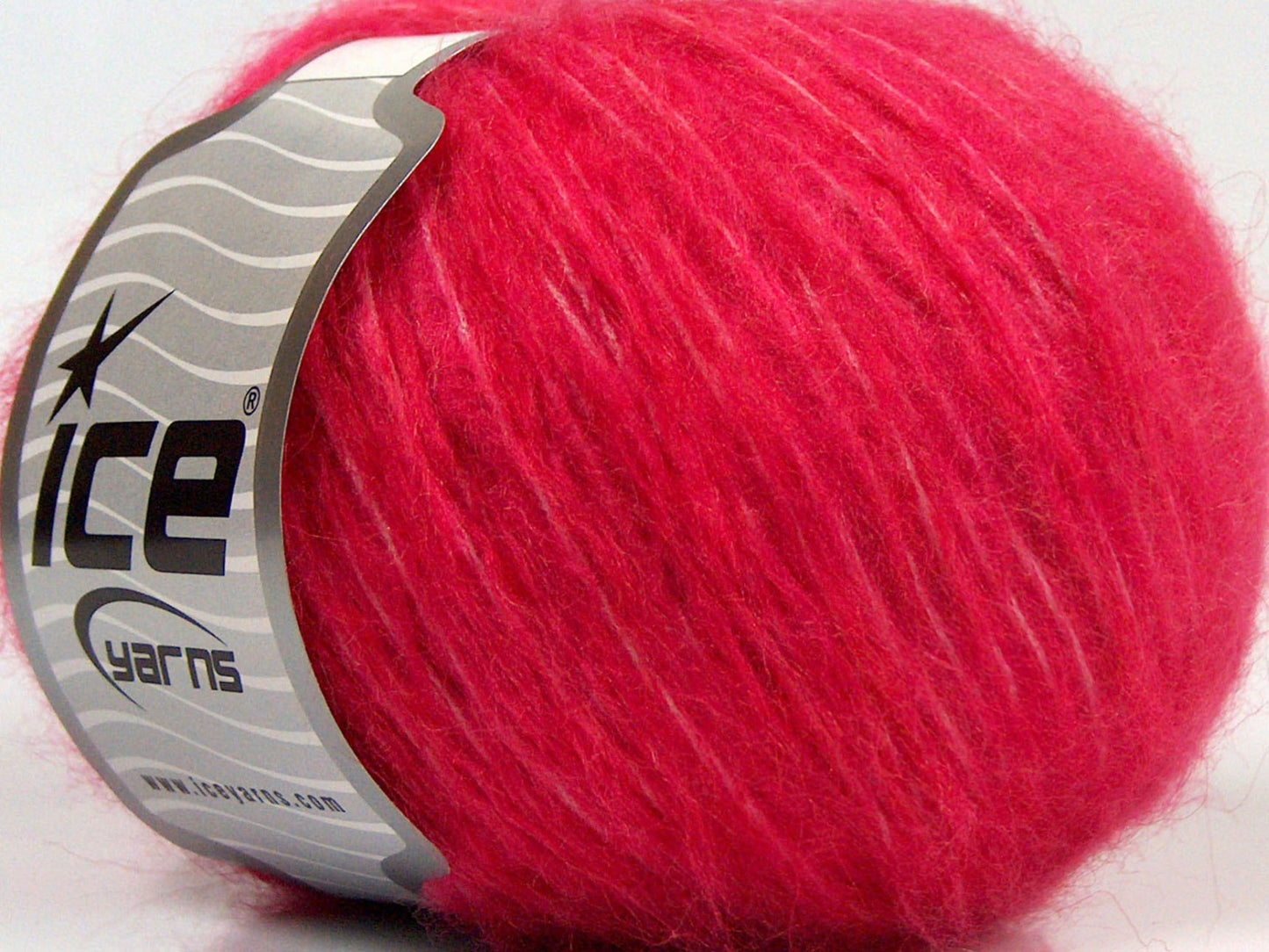 Lot of 8 Skeins Ice Yarns FLEECY WOOL (22% Wool) Hand Knitting Yarn Candy Pink