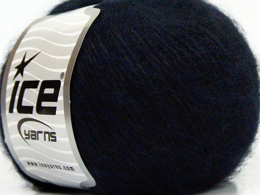 Lot of 8 Skeins Ice Yarns SALE WINTER (26% Wool) Yarn Dark Navy Black