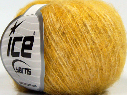 Lot of 10 Skeins Ice Yarns SALE WINTER (25% Wool 25% Cotton) Yarn Gold Melange