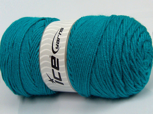Lot of 2 x 200gr Skeins Ice Yarns SAVER Hand Knitting Yarn Turquoise