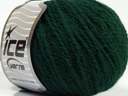 Lot of 8 Skeins Ice Yarns MACARON (3% Elastan) Hand Knitting Yarn Dark Green