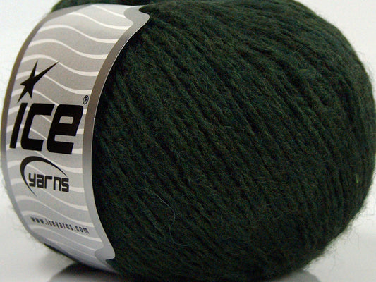 Lot of 8 Skeins Ice Yarns SALE WINTER (40% Wool) Hand Knitting Yarn Dark Khaki