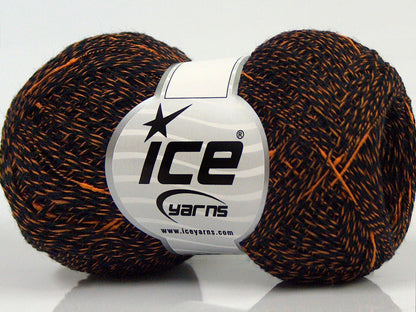 Lot of 8 Skeins Ice Yarns SALE WINTER (10% Wool) Hand Knitting Yarn Black Gold