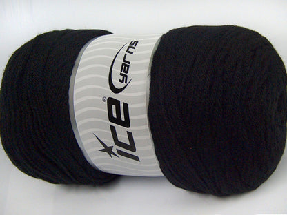 350 gr ICE YARNS SALE PLAIN Hand Knitting Yarn Black