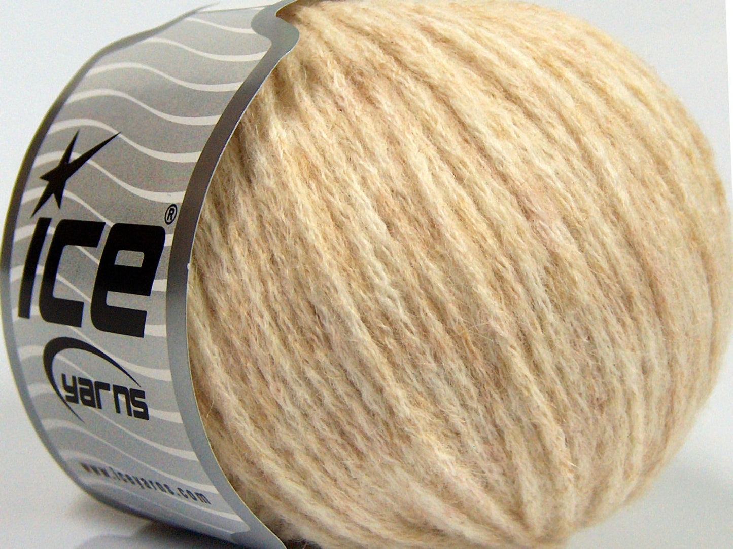 Lot of 8 Skeins Ice Yarns BABY ALPACA MERINO (30% Baby Alpaca 31% Extrafine Merino Wool) Yarn Cream Melange