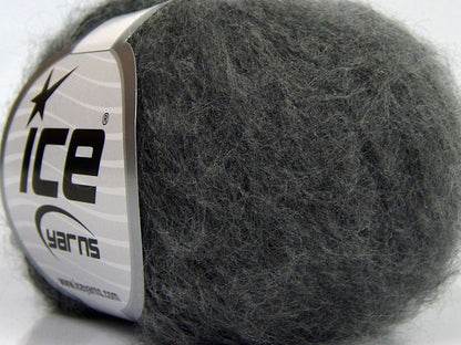 Lot of 10 Skeins Ice Yarns SALE WINTER (25% Wool) Hand Knitting Yarn Dark Grey