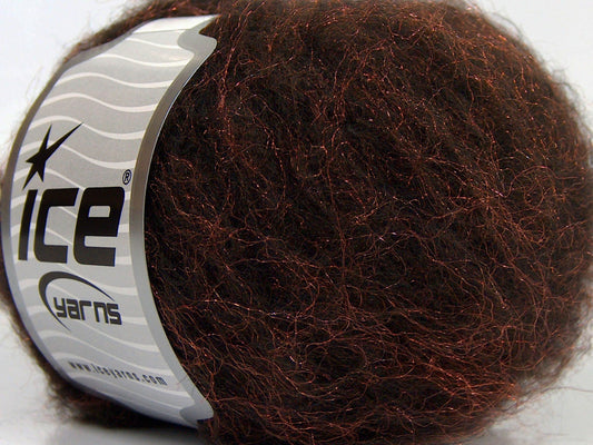 Lot of 8 Skeins Ice Yarns SALE WINTER Hand Knitting Yarn Dark Brown Copper