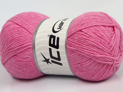 Lot of 4 x 100gr Skeins Ice Yarns BAMBOO BABY (60% Bamboo) Yarn Pink