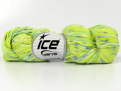 Lot of 3 x 100gr Skeins Ice Yarns HAND DYED CASHMERE (10% Cashmere) Yarn Green Shades Blue