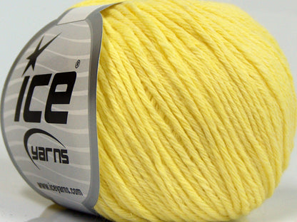 Lot of 8 Skeins Ice Yarns MILANO DK (10% Baby Alpaca 15% Kid Mohair) Yarn Yellow