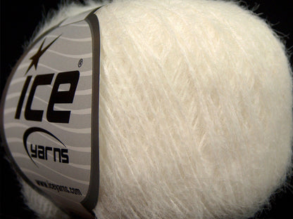 Lot of 8 Skeins Ice Yarns TECHNO FINE Hand Knitting Yarn White