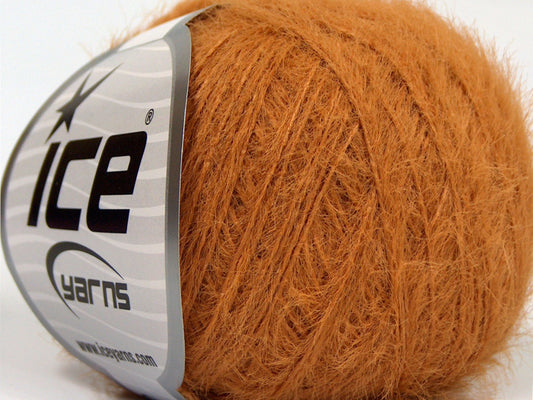 Lot of 8 Skeins Ice Yarns TECHNO FINE Hand Knitting Yarn Dark Camel