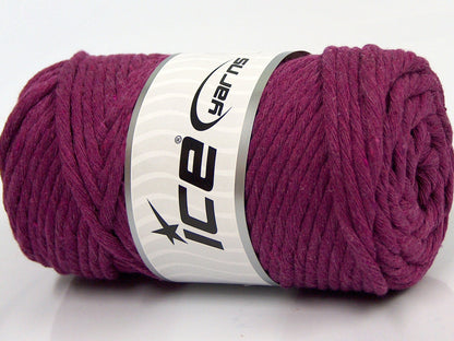 250 gr ICE YARNS NATURAL COTTON JUMBO (100% Cotton) Yarn Dark Fuchsia