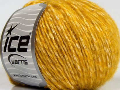 Lot of 8 Skeins Ice Yarns ALPACOT (13% Alpaca 15% Wool) Yarn Yellow