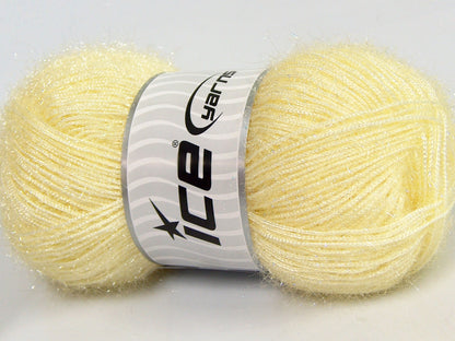 Lot of 4 x 100gr Skeins Ice Yarns SPARKLE Hand Knitting Yarn Light Yellow