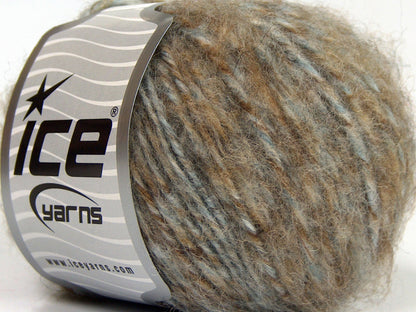 Lot of 8 Skeins Ice Yarns ALPACA COLORS (20% Alpaca 50% Wool) Yarn Camel Shades Light grey