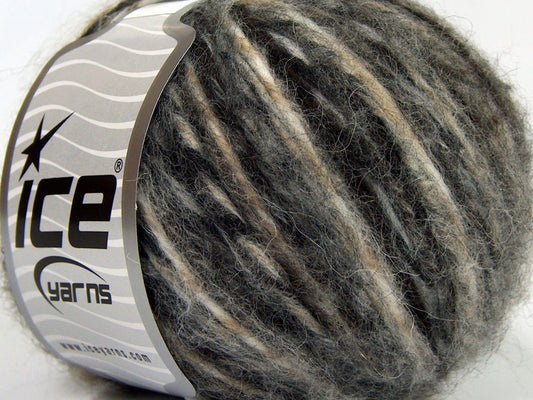 Lot of 8 Skeins Ice Yarns ALPACA COLORS (20% Alpaca 50% Wool) Yarn Black Grey Camel Cream